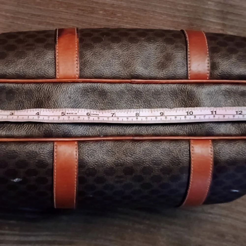 Vintage Celine Leather Macadam Boston Bag